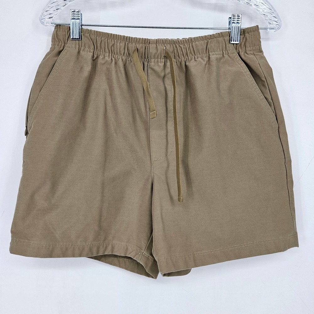 J.Crew Everyday Tech Drawstring Shorts Mens Small Tan Khaki Casual Oarsman